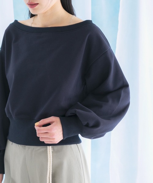 URBAN RESEARCH ROSSO WOMEN（アーバンリサーチ　ロッソ）の「オフショルダースウェット（スウェット・レディース・ネイビー/アイボリー/グレー系その他・FREE）」の22枚目の写真