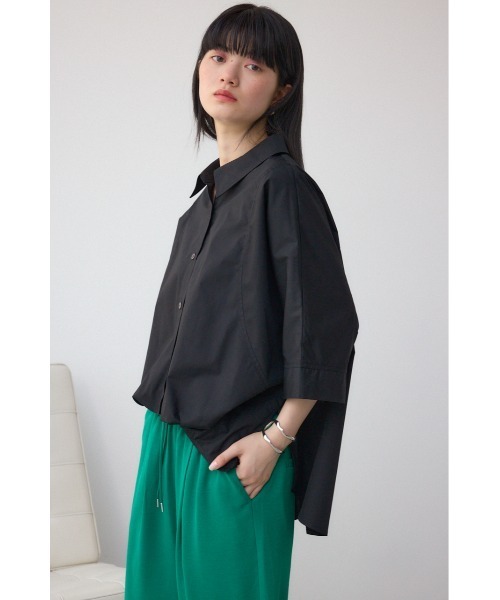 AZUL by moussy（アズールバイマウジー）の「タックヘムコクーンシャツ（シャツ/ブラウス・レディース・ブラック/アイボリー/グレー・FREE）」の22枚目の写真