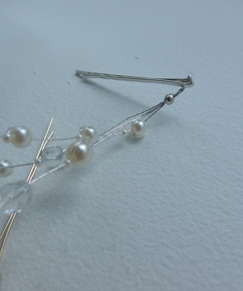 Dorry Doll（ドリードール）の「六角ビーズ＆パールMIXヘッドドレス（ヘアピン・レディース・シルバー/ゴールド・FREE）」の5枚目の写真