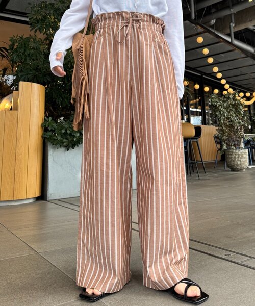 CIAOPANIC TYPY（チャオパニックティピー）の「【GOOD HOLIDAY】アソートストライプ柄パンツ（その他パンツ・レディース・イエロー/ブラウン/レッド/オフホワイト/サックスブルー・MEDIUM/SMALL）」の3枚目の写真