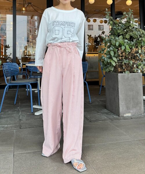 CIAOPANIC TYPY（チャオパニックティピー）の「【GOOD HOLIDAY】アソートストライプ柄パンツ（その他パンツ・レディース・イエロー/ブラウン/レッド/オフホワイト/サックスブルー・MEDIUM/SMALL）」の7枚目の写真