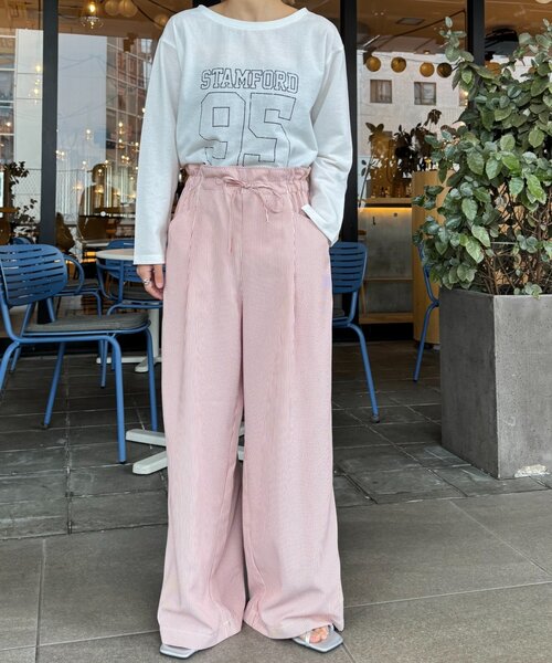 CIAOPANIC TYPY（チャオパニックティピー）の「【GOOD HOLIDAY】アソートストライプ柄パンツ（その他パンツ・レディース・イエロー/ブラウン/レッド/オフホワイト/サックスブルー・MEDIUM/SMALL）」の8枚目の写真