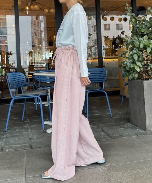 CIAOPANIC TYPY（チャオパニックティピー）の「【GOOD HOLIDAY】アソートストライプ柄パンツ（その他パンツ・レディース・イエロー/ブラウン/レッド/オフホワイト/サックスブルー・MEDIUM/SMALL）」の9枚目の写真