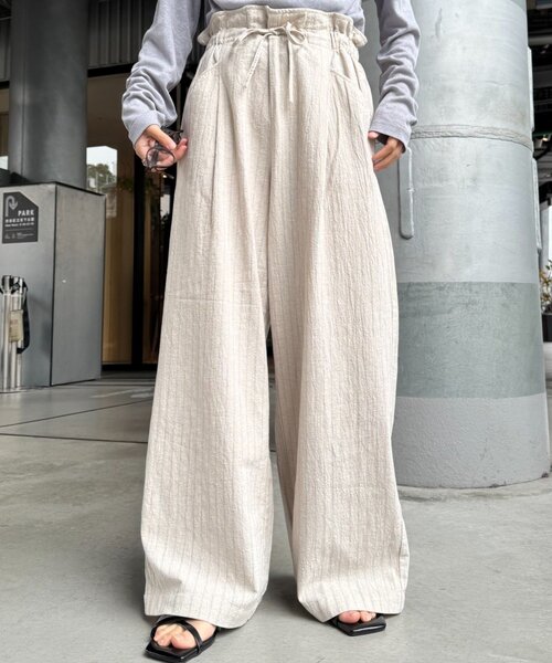 CIAOPANIC TYPY（チャオパニックティピー）の「【GOOD HOLIDAY】アソートストライプ柄パンツ（その他パンツ・レディース・イエロー/ブラウン/レッド/オフホワイト/サックスブルー・MEDIUM/SMALL）」の19枚目の写真