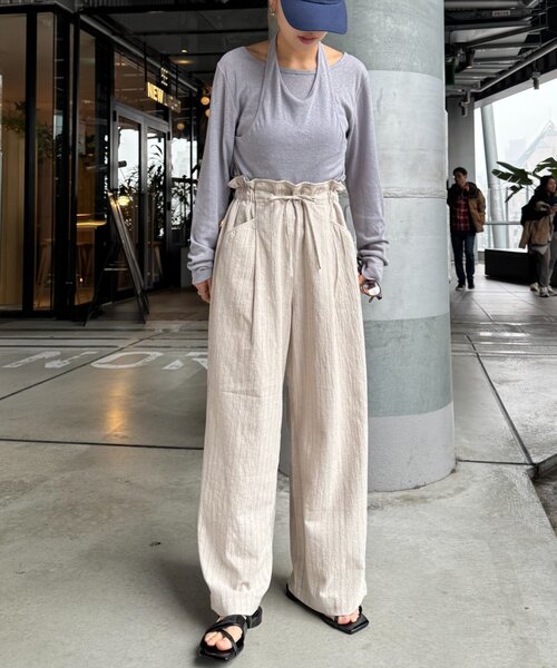 CIAOPANIC TYPY（チャオパニックティピー）の「【GOOD HOLIDAY】アソートストライプ柄パンツ（その他パンツ・レディース・イエロー/ブラウン/レッド/オフホワイト/サックスブルー・MEDIUM/SMALL）」の21枚目の写真