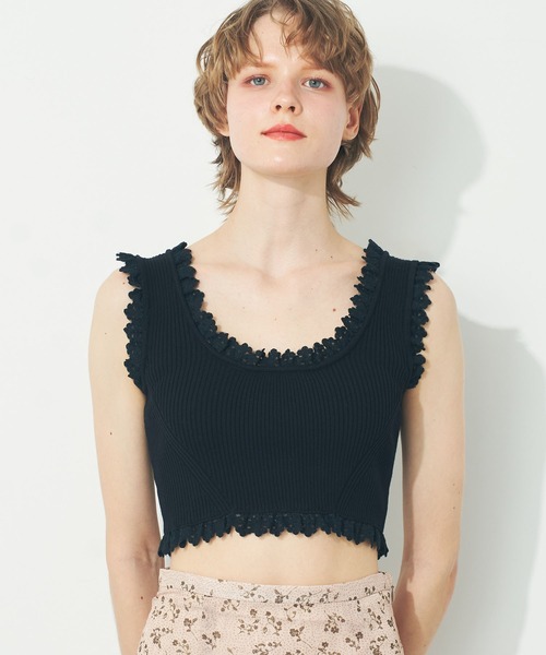 DEICY(デイシー)の「レースフリルニット(ニット/セーター・レディース・レッド/アイボリー/ブラック・FREE)」の20枚目の写真
