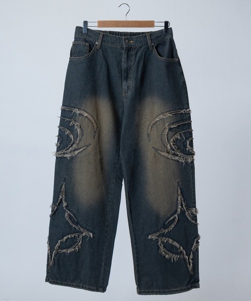 JOHN'S CLOSET（ジョンズクローゼット）の「【13】オーバルカットオフ ワイドバギーデニム（デニムパンツ・メンズ・ブラック/ブルー・LARGE/MEDIUM）」の22枚目の写真