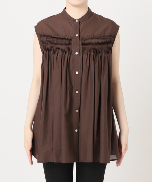 JOURNAL STANDARD(ジャーナルスタンダード)の「ボイルピンタックノースリーブブラウス(シャツ/ブラウス・レディース・ブラウン/ブルー系その他/ホワイト×ホワイト・FREE)」の18枚目の写真