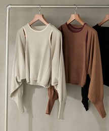 Bicolor bolero cardigan × american sleeve tank top 2-piece set ensemble / 配色 ボレロカーディガン × アメスリタンク 2SET アンサンブル