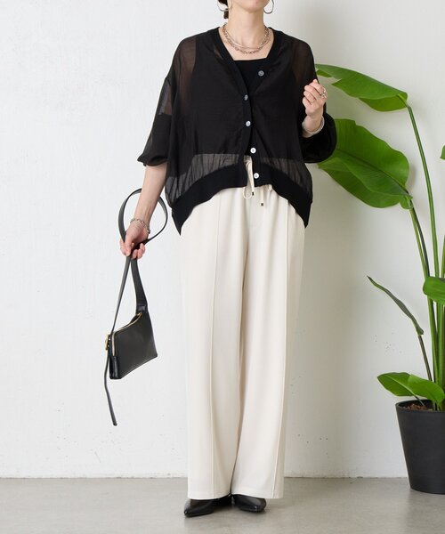 3kg見え／サイズ展開あり／美脚】トロミイージーパンツ（その他