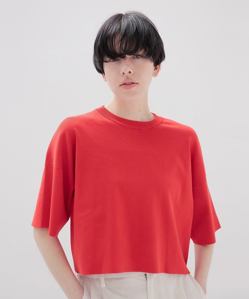セール】knit Tee(ニットTシャツ)（ニット/セーター