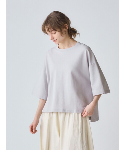 美品！日本製 Midi Umi ミディウミ ワイドスリーブ 半袖スウェット 30%OFF】MidiUmi ミディウミ コットン ギャザー ドルマン