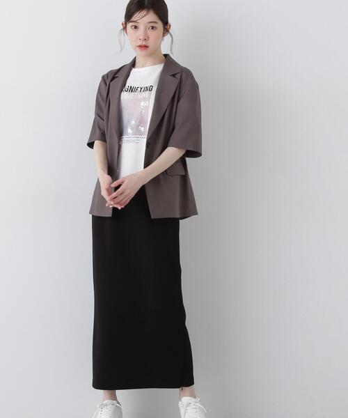 PROPORTION BODY DRESSING(プロポーションボディドレッシング)の「シルキーポンチタイトスカート / 1215120504(スカート・レディース・ブラック/ベージュ/レッド・SMALL/MEDIUM)」の6枚目の写真