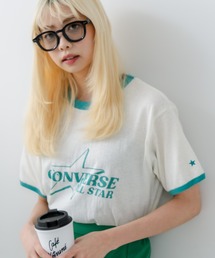 【CONVERSE/コンバース】ネップスラブ アーカイブロゴ リンガーTシャツ