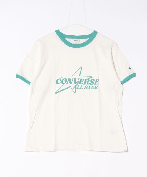 CONVERSE(コンバース)の「【CONVERSE/コンバース】ネップスラブ アーカイブロゴ リンガーTシャツ(Tシャツ/カットソー・レディース・オフホワイト/イエロー・MEDIUM)」の21枚目の写真