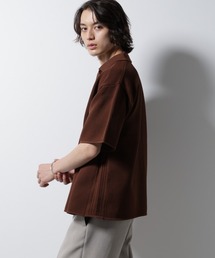 COS オープンカラー　ニットシャツ　S OPEN-KNIT SHORT-SLEEVE SHIRT オープンニット ショートスリーブ