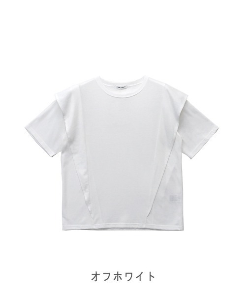 CLOTHY(クロシィ)の「【トレンドライクなこなれアイテム!】ラッフルデザインTシャツ(Tシャツ/カットソー・レディース・アイボリー/ブラック/オフホワイト/ネイビー・LARGE/MEDIUM)」の21枚目の写真