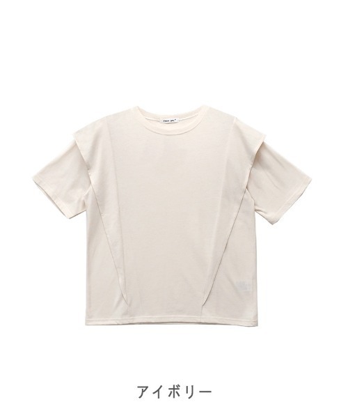 CLOTHY(クロシィ)の「【トレンドライクなこなれアイテム!】ラッフルデザインTシャツ(Tシャツ/カットソー・レディース・アイボリー/ブラック/オフホワイト/ネイビー・LARGE/MEDIUM)」の22枚目の写真