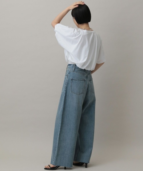 A part by(アパートバイ)の「バルーンカットTシャツ(Tシャツ/カットソー・レディース・ブラウン系その他/オフホワイト/チャコールグレー・FREE)」の11枚目の写真