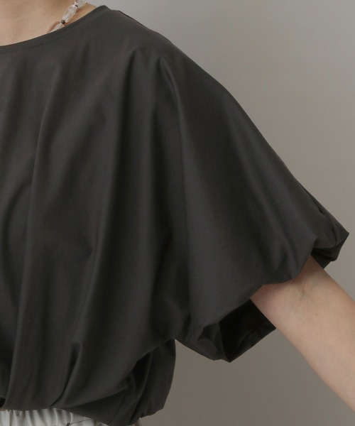 A part by(アパートバイ)の「バルーンカットTシャツ(Tシャツ/カットソー・レディース・ブラウン系その他/オフホワイト/チャコールグレー・FREE)」の5枚目の写真