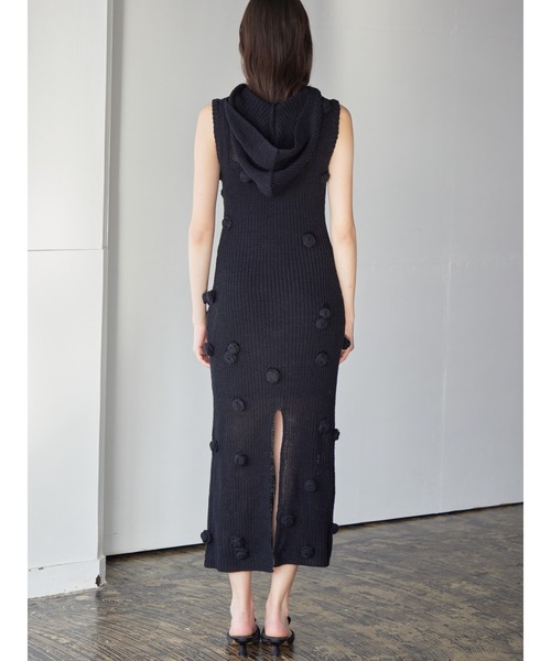 etre loin（エトルワン）の「Rose knit hoodie dress（ワンピース・レディース・ホワイト/ブラック/モカ・M）」の19枚目の写真