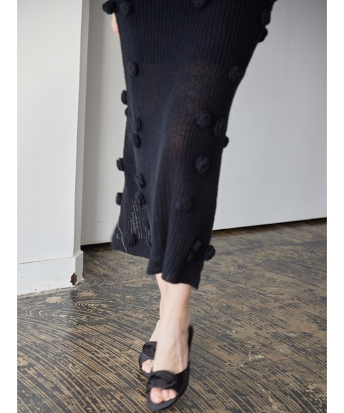 etre loin（エトルワン）の「Rose knit hoodie dress（ワンピース・レディース・ホワイト/ブラック/モカ・M）」の21枚目の写真