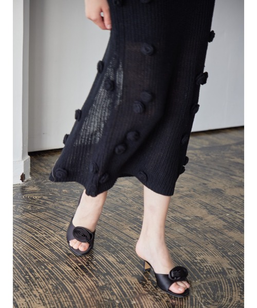 etre loin（エトルワン）の「Rose knit hoodie dress（ワンピース・レディース・ホワイト/ブラック/モカ・M）」の22枚目の写真