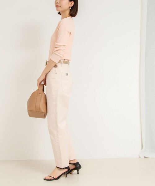 NOLLEY’S Sophi(ノーリーズソフィ)の「テレコボートネックロンT(Tシャツ/カットソー・レディース・ネイビー/ホワイト/ベビーピンク・38)」の14枚目の写真