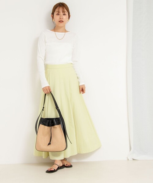 NOLLEY’S Sophi(ノーリーズソフィ)の「テレコボートネックロンT(Tシャツ/カットソー・レディース・ネイビー/ホワイト/ベビーピンク・38)」の17枚目の写真