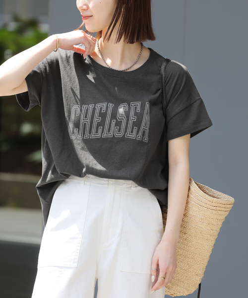 JOURNAL STANDARD relume（ジャーナルスタンダード　レリューム）の「【HOLIDAYS COMFORT/ホリデーズ コンフォート】ラフィテンジクTEE（Tシャツ/カットソー・レディース・グリーン/バーガンディー/ホワイト/グレー/ブラック系その他・FREE）」の2枚目の写真