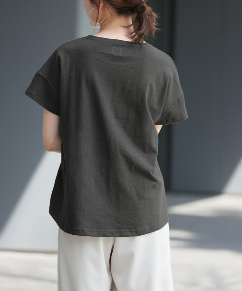 JOURNAL STANDARD relume（ジャーナルスタンダード　レリューム）の「【HOLIDAYS COMFORT/ホリデーズ コンフォート】ラフィテンジクTEE（Tシャツ/カットソー・レディース・グリーン/バーガンディー/ホワイト/グレー/ブラック系その他・FREE）」の18枚目の写真