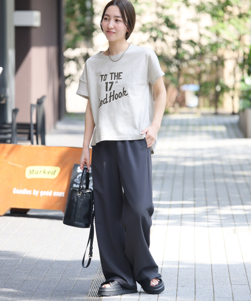 JOURNAL STANDARD relume（ジャーナルスタンダード　レリューム）の「【HOLIDAYS COMFORT/ホリデーズ コンフォート】ラフィテンジクTEE（Tシャツ/カットソー・レディース・グリーン/バーガンディー/ホワイト/グレー/ブラック系その他・FREE）」の22枚目の写真