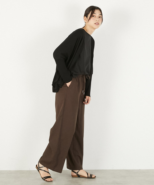 MELROSE claire(メルローズ クレール)の「【RYNYシアー天竺ワイドトッパーカーディガン】(カーディガン/ボレロ・レディース・グレイッシュベージュ/ブラック/ブルー/オフホワイト・FREE)」の17枚目の写真