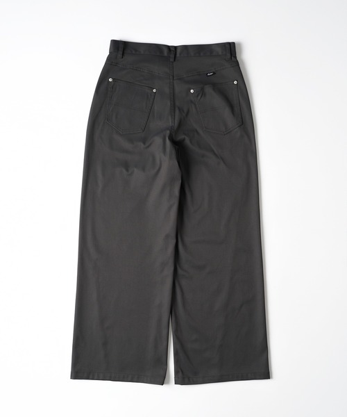 Adoon plain(アドーンプレーン)の「POLYESTER WIDE CURVE DESIGN SLACKS / ポリエステルワイドカーブデザインスラックス(スラックス・メンズ・チャコールグレー/ブラック・SMALL/LARGE/MEDIUM)」の7枚目の写真