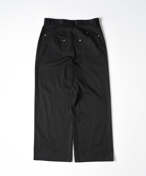 Adoon plain(アドーンプレーン)の「POLYESTER WIDE CURVE DESIGN SLACKS / ポリエステルワイドカーブデザインスラックス(スラックス・メンズ・チャコールグレー/ブラック・SMALL/LARGE/MEDIUM)」の6枚目の写真