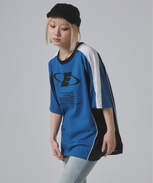 ENVYM（アンビー）の「バイカラービッグシルエットTシャツ（Tシャツ/カットソー・レディース・ホワイト/ピンク/ブルー・FREE）」の18枚目の写真