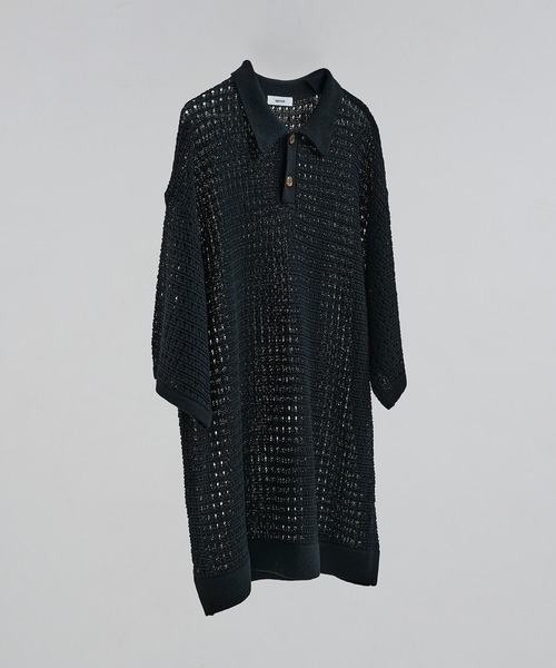 epnok(エプノック)の「メッシュニット半袖ポロシャツ(ポロシャツ・メンズ・キャメル/ブラック・SMALL/MEDIUM/LARGE)」の5枚目の写真