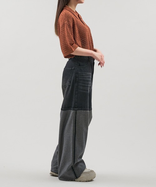 epnok(エプノック)の「メッシュニット半袖ポロシャツ(ポロシャツ・メンズ・キャメル/ブラック・SMALL/MEDIUM/LARGE)」の15枚目の写真
