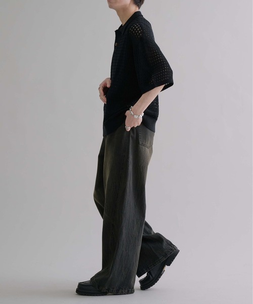 epnok(エプノック)の「メッシュニット半袖ポロシャツ(ポロシャツ・メンズ・キャメル/ブラック・SMALL/MEDIUM/LARGE)」の21枚目の写真