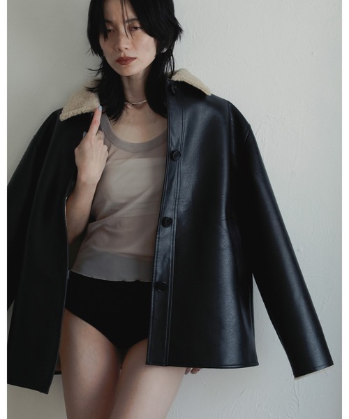 anuke（アンヌーク）の「Boa Flight Jacket（ライダースジャケット