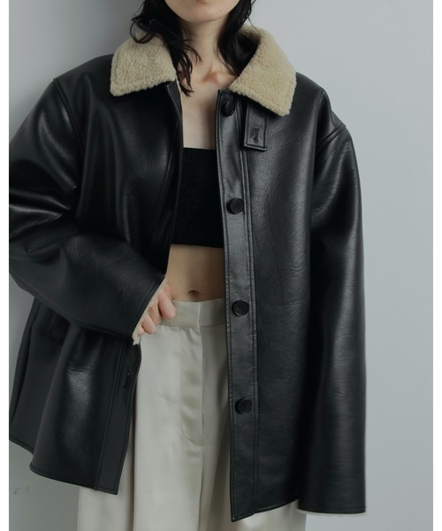 anuke（アンヌーク）の「Boa Flight Jacket（ライダースジャケット