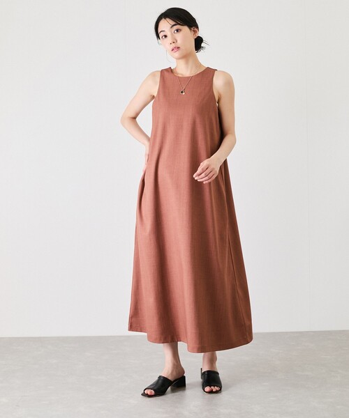 Jayro(ジャイロ)の「杢ムジノースリーブワンピース(ワンピース・レディース・グレー/ベージュ/ネイビー/キャメル・M)」の21枚目の写真