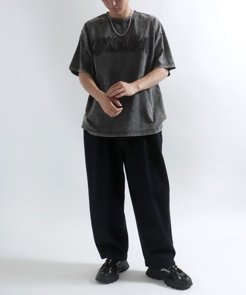 Salong hameu(サロン ハミュー)の「グランジTシャツ/ヴィンテージウォッシュ フロントロゴアップリケ・バックプリント メンズ レディース ユニセックス(Tシャツ/カットソー・メンズ・ホワイト/ブラック/カーキ/ブラウン/ブラック系その他/ブラウン系その他・M/L)」の17枚目の写真