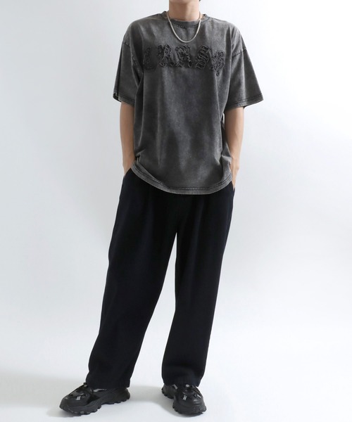 Salong hameu(サロン ハミュー)の「グランジTシャツ/ヴィンテージウォッシュ フロントロゴアップリケ・バックプリント メンズ レディース ユニセックス(Tシャツ/カットソー・メンズ・ホワイト/ブラック/カーキ/ブラウン/ブラック系その他/ブラウン系その他・M/L)」の14枚目の写真