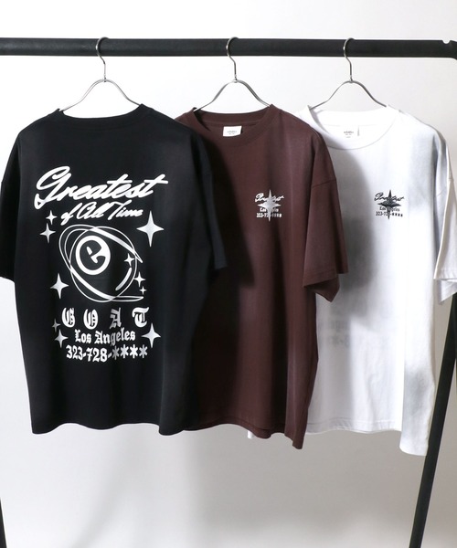 Salong hameu(サロン ハミュー)の「グランジTシャツ/ヴィンテージウォッシュ フロントロゴアップリケ・バックプリント メンズ レディース ユニセックス(Tシャツ/カットソー・メンズ・ホワイト/ブラック/カーキ/ブラウン/ブラック系その他/ブラウン系その他・M/L)」の21枚目の写真