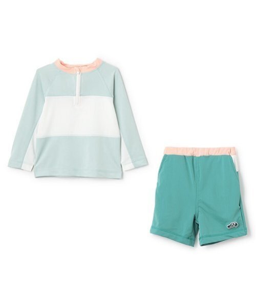 petit main(プティマイン)の「【SWIM】BOYSバイカラーセットアップ水着(水着・キッズ・エメラルド/ネイビー・90cm/80cm/110cm/120cm/100cm)」の18枚目の写真