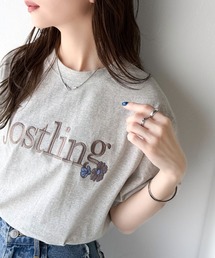 Tシャツ/カットソー（ベージュ系・花柄・ボタニカル柄