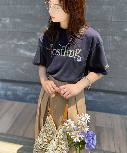 半袖 Tシャツ 花刺繍 100 | [青梧] メンズ tシャツ 半袖 刺繍 和柄 綿100% 花柄 桜 トップス ユニセックス 夏服 大きいサイズ 丸首 おしゃれ  カジュアル ブラック M | Tシャツ・カットソー 通販