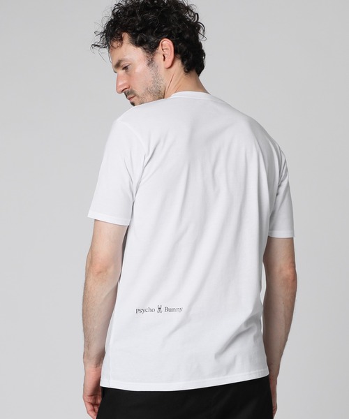 Psycho Bunny（サイコバニー）の「[WEB限定]吸水速乾 ベーシックロゴ Tシャツ（Tシャツ/カットソー・メンズ・ブラック/グレイッシュベージュ/ホワイト・SMALL/MEDIUM/LARGE/X-LARGE）」の5枚目の写真