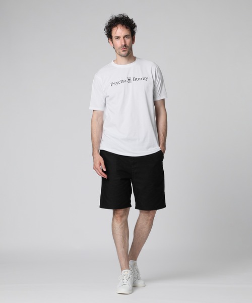 Psycho Bunny（サイコバニー）の「[WEB限定]吸水速乾 ベーシックロゴ Tシャツ（Tシャツ/カットソー・メンズ・ブラック/グレイッシュベージュ/ホワイト・SMALL/MEDIUM/LARGE/X-LARGE）」の6枚目の写真